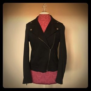 Old navy black knit moto jacket